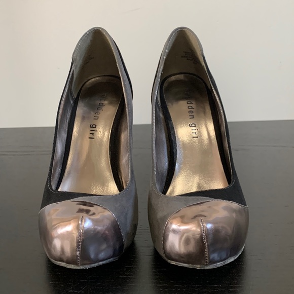 MADDEN GIRL suede, stiletto, platform heels - Picture 2 of 12